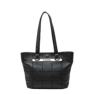 CHANEL Black Caviar Leather Tote Bag